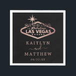 Serviette En Papier Elégant Las Vegas Destination Mariage<br><div class="desc">Celebrate dans style with these moderne et trendy wedding napkins. Easily personalize the design to make these napkins totally unique for your special day.</div>