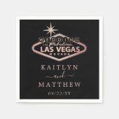 Serviette En Papier Elégant Las Vegas Destination Mariage (Devant)