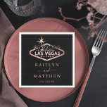 Serviette En Papier Elégant Las Vegas Destination Mariage<br><div class="desc">Celebrate dans style with these moderne et trendy wedding napkins. Easily personalize the design to make these napkins totally unique for your special day.</div>