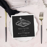 Serviette En Papier Elégant Las Vegas Destination Mariage<br><div class="desc">Celebrate dans style with these moderne et trendy wedding napkins. Easily personalize the design to make these napkins totally unique for your special day.</div>