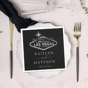 Serviette En Papier Elégant Las Vegas Destination Mariage