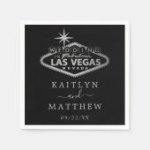 Serviette En Papier Elégant Las Vegas Destination Mariage (Devant)