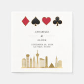 Serviette En Papier Elégant Las Vegas Photo Destination Mariage (Devant)