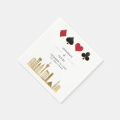 Serviette En Papier Elégant Las Vegas Photo Destination Mariage (Coin)