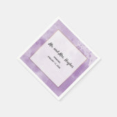 Serviette En Papier Elégant Lavender Lavender mariage aquarelle (Coin)