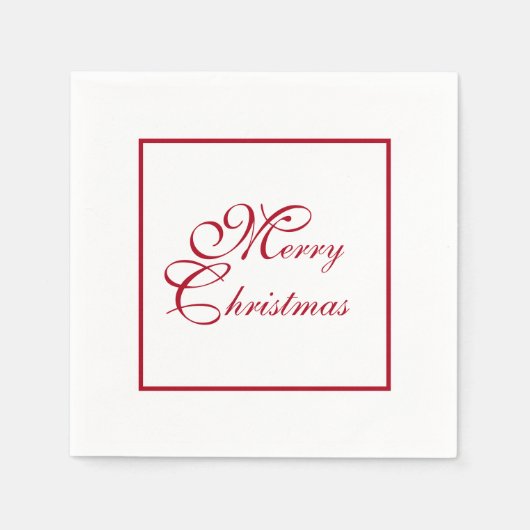 Serviette En Papier Élégant Livre blanc de Noël (Devant)