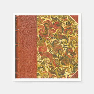 Serviette En Papier Élégant livre d'antiquités, Motif de swirl orné