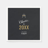 Serviette En Papier Élégant logo d'entreprise moderne fête du Nouvel A (Devant)