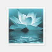Serviette En Papier Elégant Lotus Flower Ocean Zen Yoga Personnalisé (Devant)