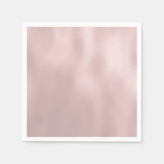 Serviette En Papier Elégant Luxe Rose or verre Texture (Devant)