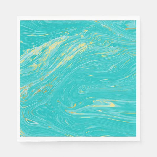 Serviette En Papier Elégant luxe royal Marble Gold Blue design (Devant)