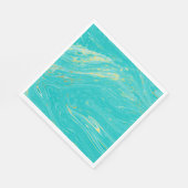 Serviette En Papier Elégant luxe royal Marble Gold Blue design (Coin)