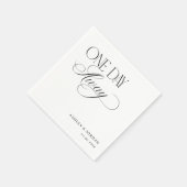 Serviette En Papier Élégant Luxe Script Dîner de Répétition de Mariage (Coin)