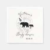 Serviette En Papier Élégant Mama Bear Baby shower simple (Devant)