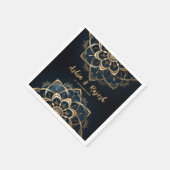 Serviette En Papier Élégant Mandala Mariage Napkins or (Coin)