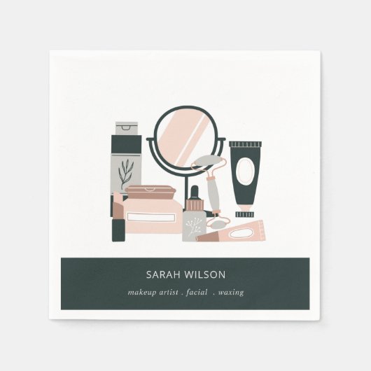 Serviette En Papier Elégant maquillage gris-broussailleux Cosmologiste (Devant)