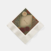 Serviette En Papier élégant mariage à fleurs d'automne (Coin)