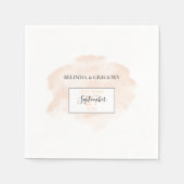 Serviette En Papier Elégant Mariage aquarelle (Devant)