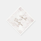 Serviette En Papier Elégant Mariage aquarelle (Coin)