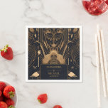 Serviette En Papier Elégant Mariage Art Déco Peacocks<br><div class="desc">Améliorez l'élégance de votre réception de mariage avec nos élégantes serviettes Mariages Art Déco ! Ces serviettes captent à merveille le vintage glamour du style Art Déco, avec des motifs géométriques et ornés complexes qui ajoutent une touche cossue et élégante à votre décor mariage. Elles donnent le ton à une...</div>