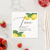 Serviette En Papier Élégant Mariage citron | Citrus Botanical Party (En situation)