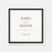 Serviette En Papier Élégant Mariage Couture (Devant)