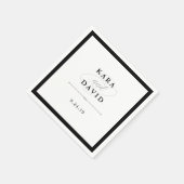Serviette En Papier Élégant Mariage Couture (Coin)
