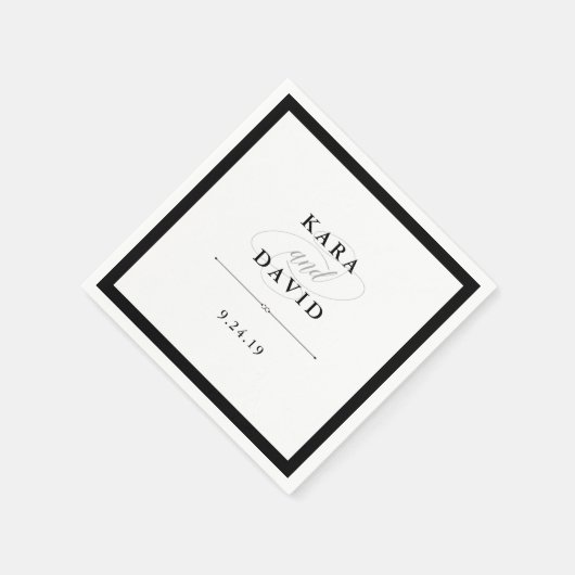 Serviette En Papier Élégant Mariage Couture (Coin)