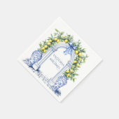 Serviette En Papier Élégant Mariage d'arche Topiaire Citron (Coin)
