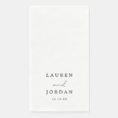 Serviette En Papier Élégant Mariage de calligraphie (Devant)