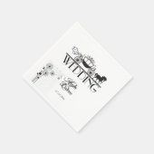 Serviette En Papier Élégant Mariage de cheval et de buggy (Coin)