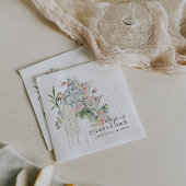 Serviette En Papier Élégant Mariage de jardin de paon