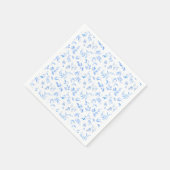 Serviette En Papier Élégant Mariage de la flore française (Coin)