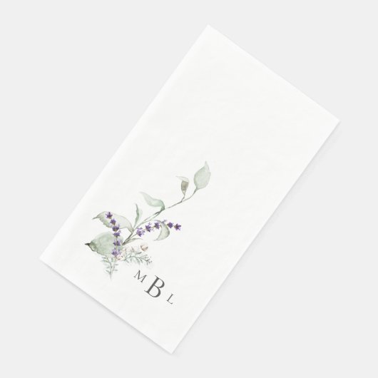 Serviette En Papier Élégant Mariage de monogramme et de liage (Coin)