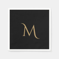 Élégant Mariage de monogramme noir