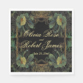 Serviette En Papier Élégant mariage de moody botanique victorienne (Devant)