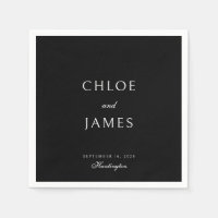 Élégant Mariage de Noms Noirs Classique