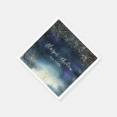 Serviette En Papier Élégant Mariage de Parties scintillant d'or de la  (Coin)