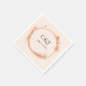 Serviette En Papier Élégant Mariage de pointes d'éclaboussure de scrip (Coin)
