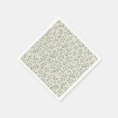 Serviette En Papier Élégant Mariage de poire verte (Coin)