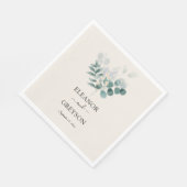 Serviette En Papier Elégant mariage de verdure (Coin)