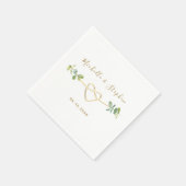 Serviette En Papier Elégant Mariage de verdure Eucalyptus (Coin)