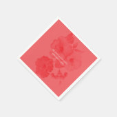 Serviette En Papier Elégant Mariage d'hibiscus aquarelle (Coin)