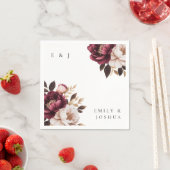 Serviette En Papier Élégant Mariage d'or de Bourgogne (En situation)