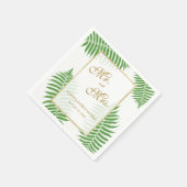 Serviette En Papier Élégant Mariage élégant (Coin)