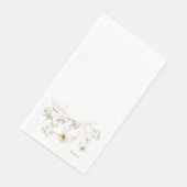 Serviette En Papier Élégant Mariage Fleur sauvage de monogramme de pri (Coin)