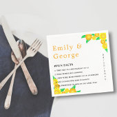 Serviette En Papier Élégant Mariage floral rustique tournesol été