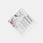 Serviette En Papier Élégant Mariage Floral Soft Botanical Romance (Coin)