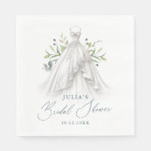 Serviette En Papier Elégant Mariage Gown Verdure (Devant)