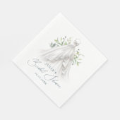 Serviette En Papier Elégant Mariage Gown Verdure (Coin)